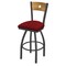 Holland Bar Stool Co 30" Swivel Counter Stool, Bronze Finish, Med Back, Graph Ruby Seat 83030PWMedMplB016 - alternate 1